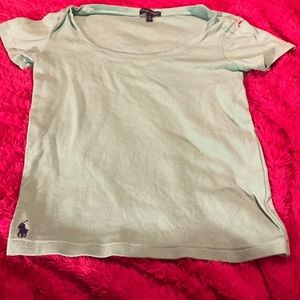 Ralph Lauren Size L Juniors Mint Green Tee